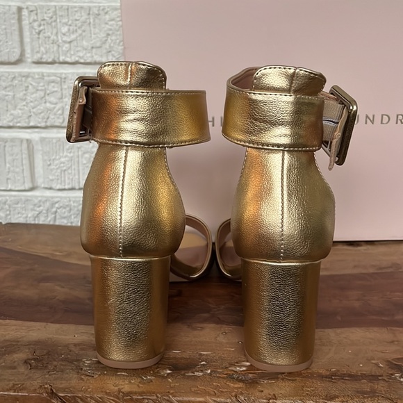 NWT Chinese Laundry Rumor Heel in Metallic Gold - Picture 9 of 13